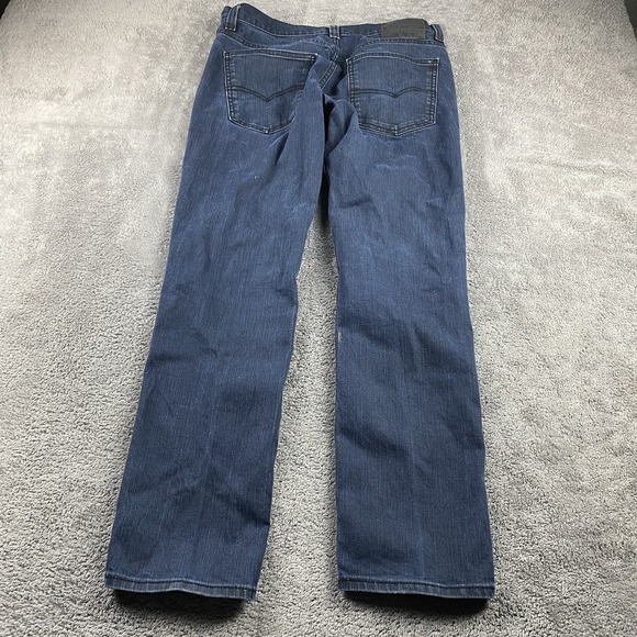 Levis 511 Slim Fit Jeans Mens 32x32 Blue Dark Wash Low Rise - Picture 14 of 16